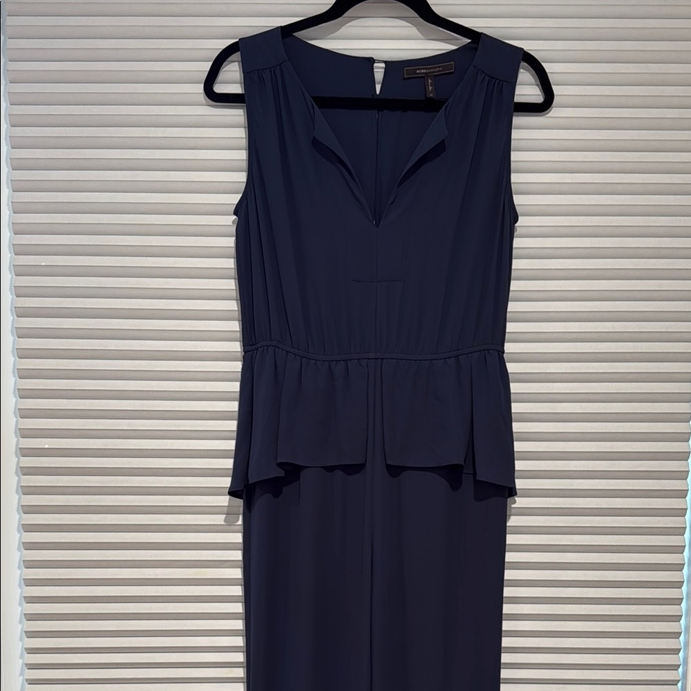 BCBGmaxAzria Navy Sleeveless Jumpsuit